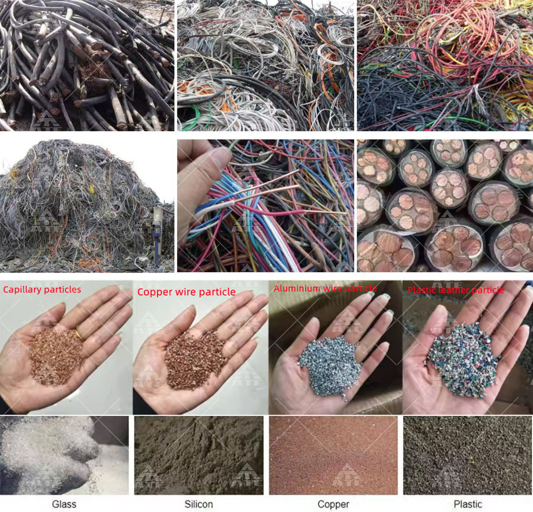 Scrap Copper Wire Separator Machine Copper Cable Granulator Aluminium Wire Recycling Machine