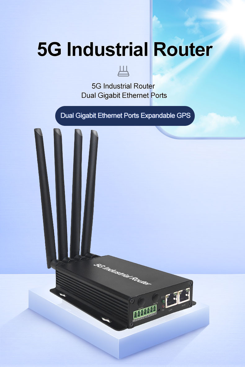 1200Mbps 12V 2A 5G Industrial Router Dual Band With SIM Card