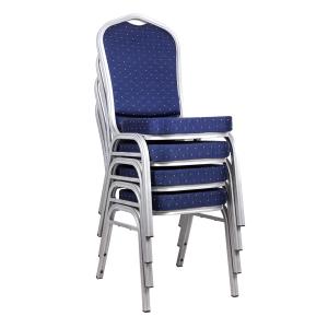 China 22kg Commercial Blue Banquet Chairs Fabric Back Banquette Chairs wholesale