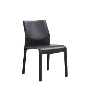 China 4 Legs Modern Iron PU Dining Chairs wholesale