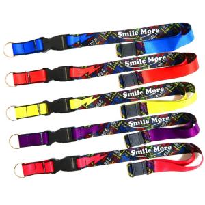 China Colorful Flat Polyester nylon Waterproof Phone Lanyard strap With Hook Buckle Safe Clip wholesale