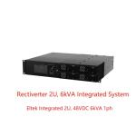 8KW 230Vac 4KW 115Vac Rectiverter Power System 48Vdc Integrated 2U 6kVA 1ph