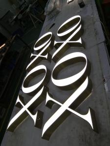 China Outdoor Front Lit Channel Letter Sign 35mm 3D Embossed Acrylic Signage wholesale