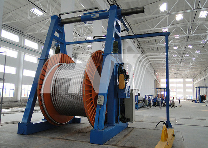 A Type Floor Movable Take Up Cable Spooling Machine Electric Wire Rewinding