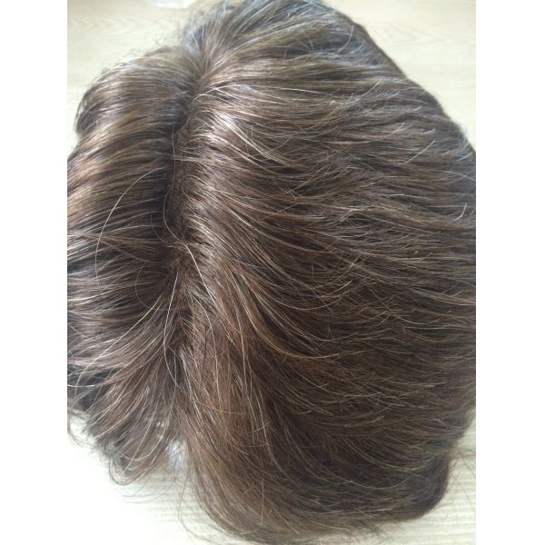 Customizable Mens Real Hair Wigs Mens Blonde Wig Hand Tied