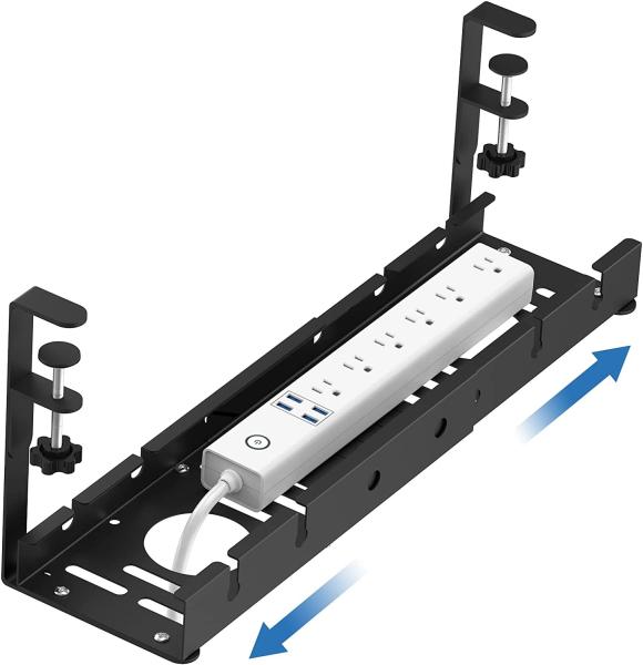 Sturdy Metal Cable Tray Basket with Clamp The Ultimate Under Desk Cable