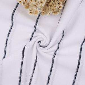 China Pure Cotton Single Jersey Fabric Lightweight Breathable Striped Soft Texture wholesale