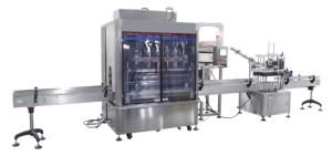 China Peanut Oil Automatic Packaging Machine , 1800bph Oil Bottle Filling Cap Machine wholesale