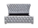 Crushed Velvet Double Home Furniture Bed Frame With Buttons