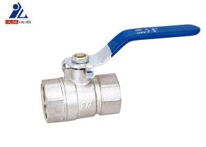 China 1/4 Inch to 4 Inch 200WOG Steel Handle Nickel Plated Brass Ball Valves wholesale