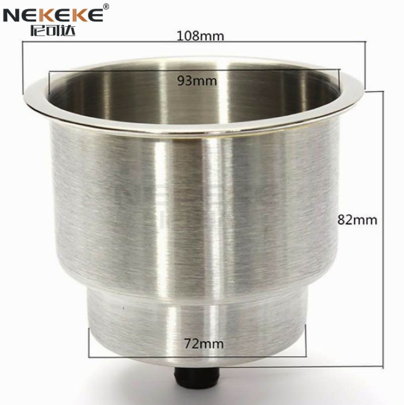 Stainless Steel Boat Marine Cup Holder Brushed Surface SS304 SS316 Silver Color