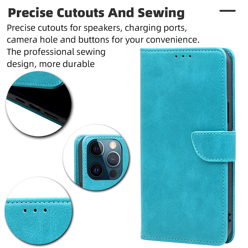 Anti-Scratch Vintage Flip Leather Wallet Case for iPhone 6 7 8 X XS XR 11 12 13 14 15 Pro Max