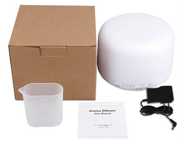 500ml Ultrasonic Aromatherapy Machine Cool Mist Maker Quiet Design Essential Oil Diffuser with Colorful Night Light
