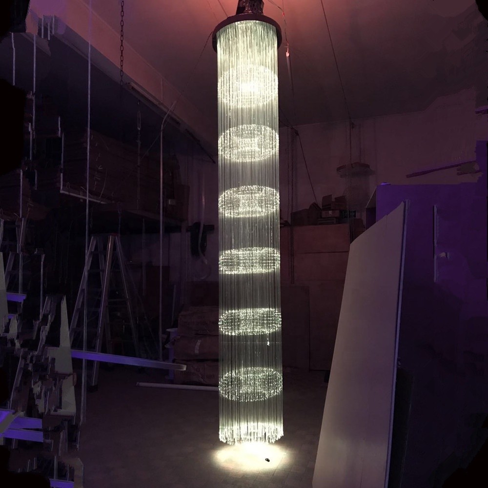 Customized colorful fiber optic dropping ball chandeliera(WH-NC-120)