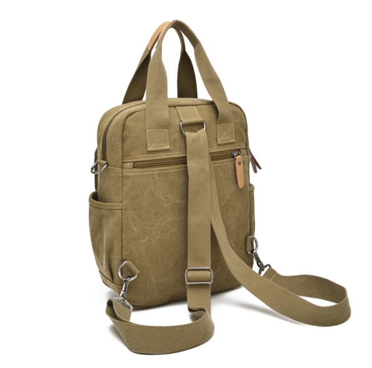 Fashionable Leather Mens Canvas Shoulder Bags Vegan Lightweight