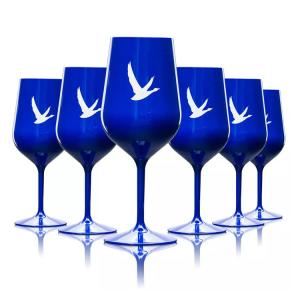 China Party Vodka Reusable Plastic Wine Glasses White Blue Grey Goose Acrylic Glasses Tumbler wholesale