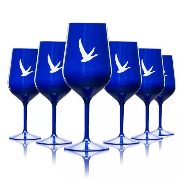 Party Vodka Reusable Plastic Wine Glasses White Blue Grey Goose Acrylic Glasses