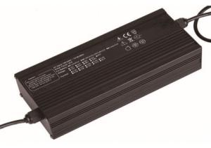 China IP65 IP66 Waterproof 6A LFP 48 Volt Battery Charger Aluminum Black Material wholesale