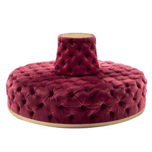 China Round Chesterfield Upholstered Sofa Set Living Room Tufted Button wholesale