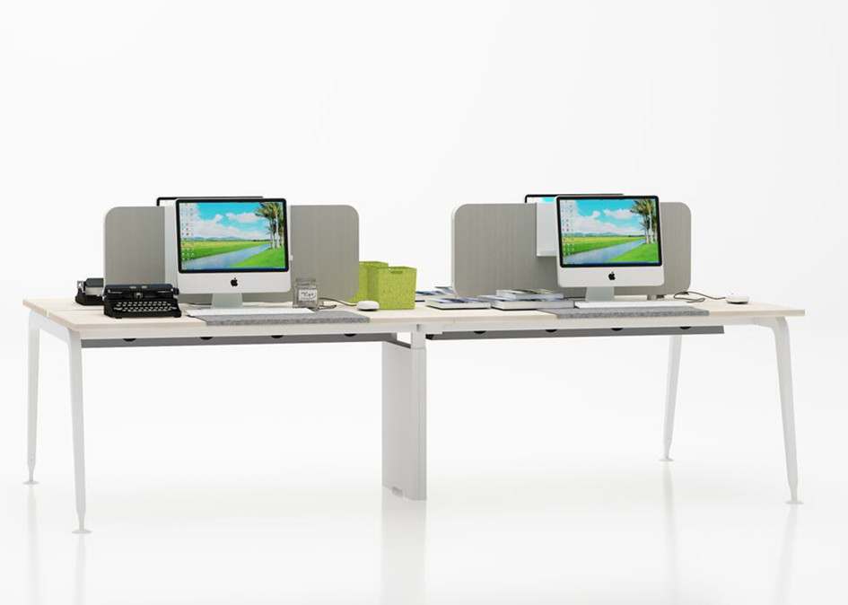 White Color Office Meeting Table 10 Person Conference Desk For Meeting Room