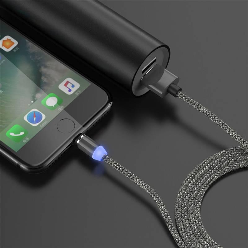 TPE USB Type C Magnetic Charging Cable 100cm USB Data Transfer Cables 360 Degree