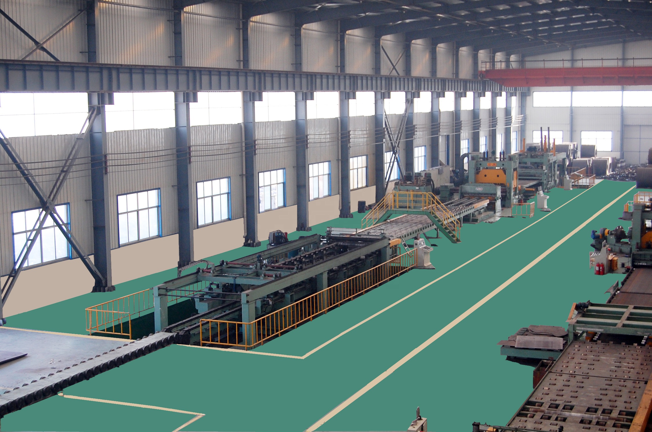 Precision Leveling Mobile Shear Production Line for Metal Coil Uncoiling in Steel Mill