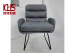 Nordic Upholstered High Back Velvet Office Chair No Wheels