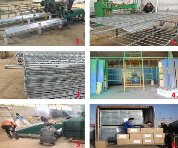 Double Wire Fencing / Perimeter Security Fencing / Galvanized And PVC Coated Double Wire Mesh Fence