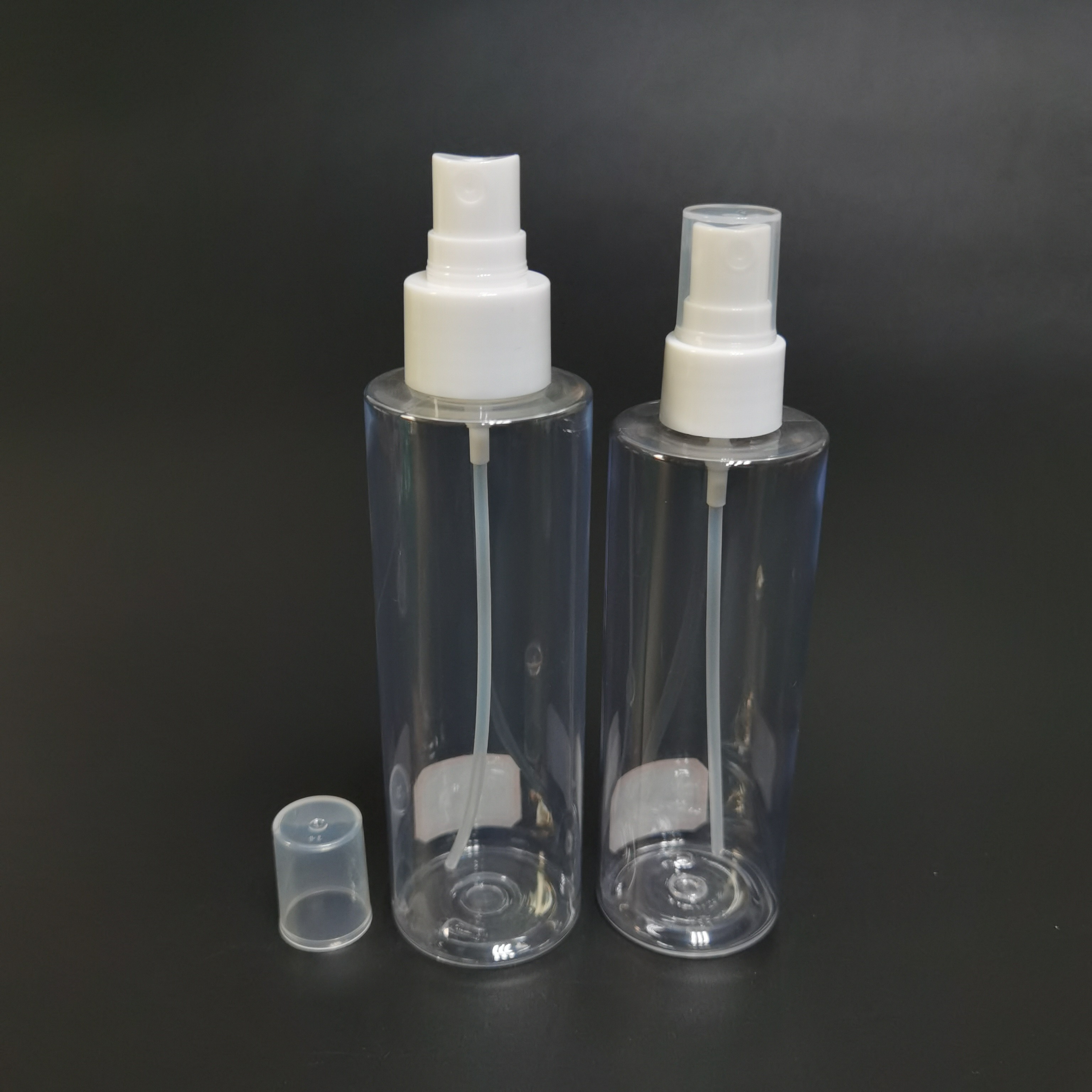 160ml Wholesale Frosted PET Plastic Bottles Cosmetic Packaging With Sprayer Pump Cap