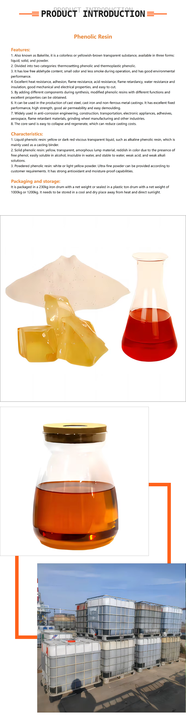 Phenol Formaldehyde Resin Liquid Trade with ISO9001 Certification at Outlet Foundry