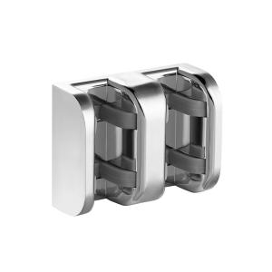 China Polished Bathroom Glass Partition Fittings Fix Position Sliding Glass Door Repair Parts wholesale