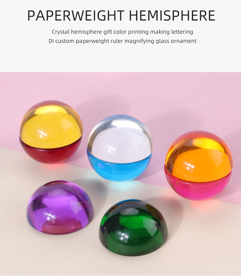 Half Round Resin Ball 50mm Acrylic Style For Kids