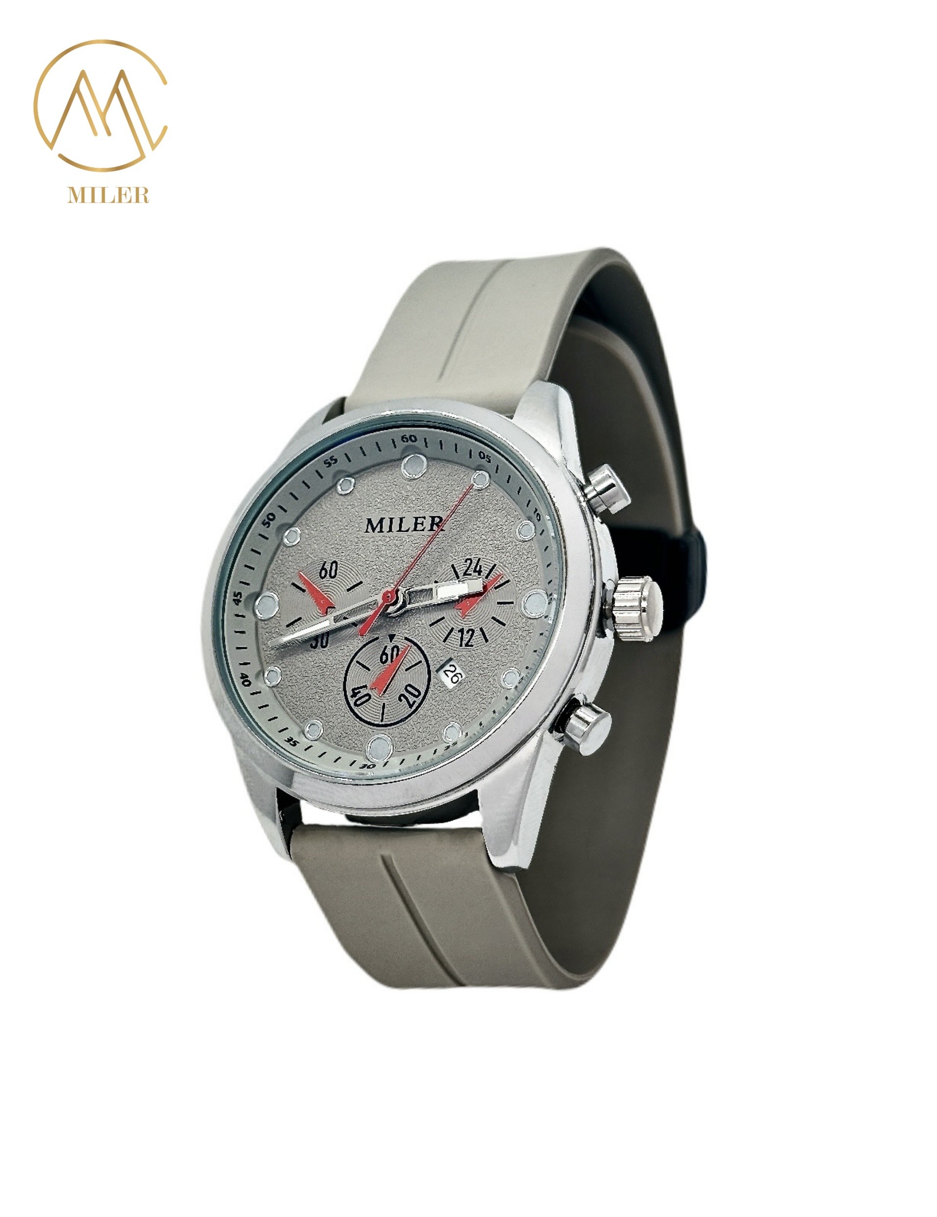 Big Dial Waterproof Siliver Bezel Colourful Silicone Strap Quartz Watch for Men and Women