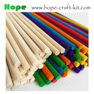 China Various size natural color multi-colored round wood dowl wooden rods for children DIY craft work wholesale