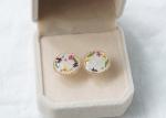 The Secret Garden Anniversary Gift Dry Mixed Flowers Woman Fashional Earstuds
