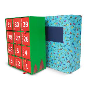 China Candy Rectangular Cardboard Christmas Advent Calendar Gift Box Beauty Packaging wholesale