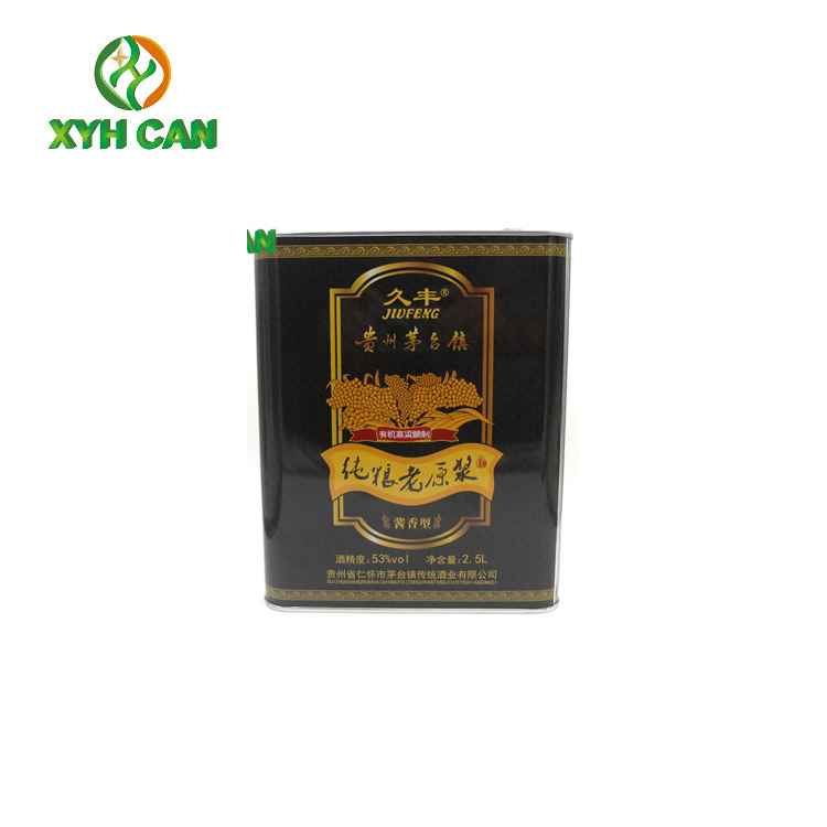 Olive Oil Tin Can High Performance Square Printed Food Tin Box Oem Service
