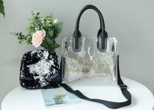 China Sequin Bag For Women Shopping Transparent PVC Tote Bag wholesale