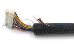 China Open Type Split Braided Cable Protection Sleeve , High Temperature Wire Sleeve wholesale