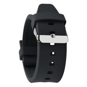 China Flat 24mm Mens Rubber Watch Bands With Square Holes wholesale
