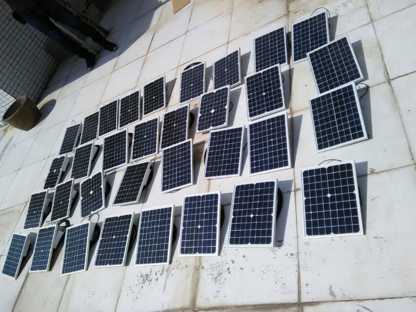 Mini solar power system with LED lighting for home and mobile charger