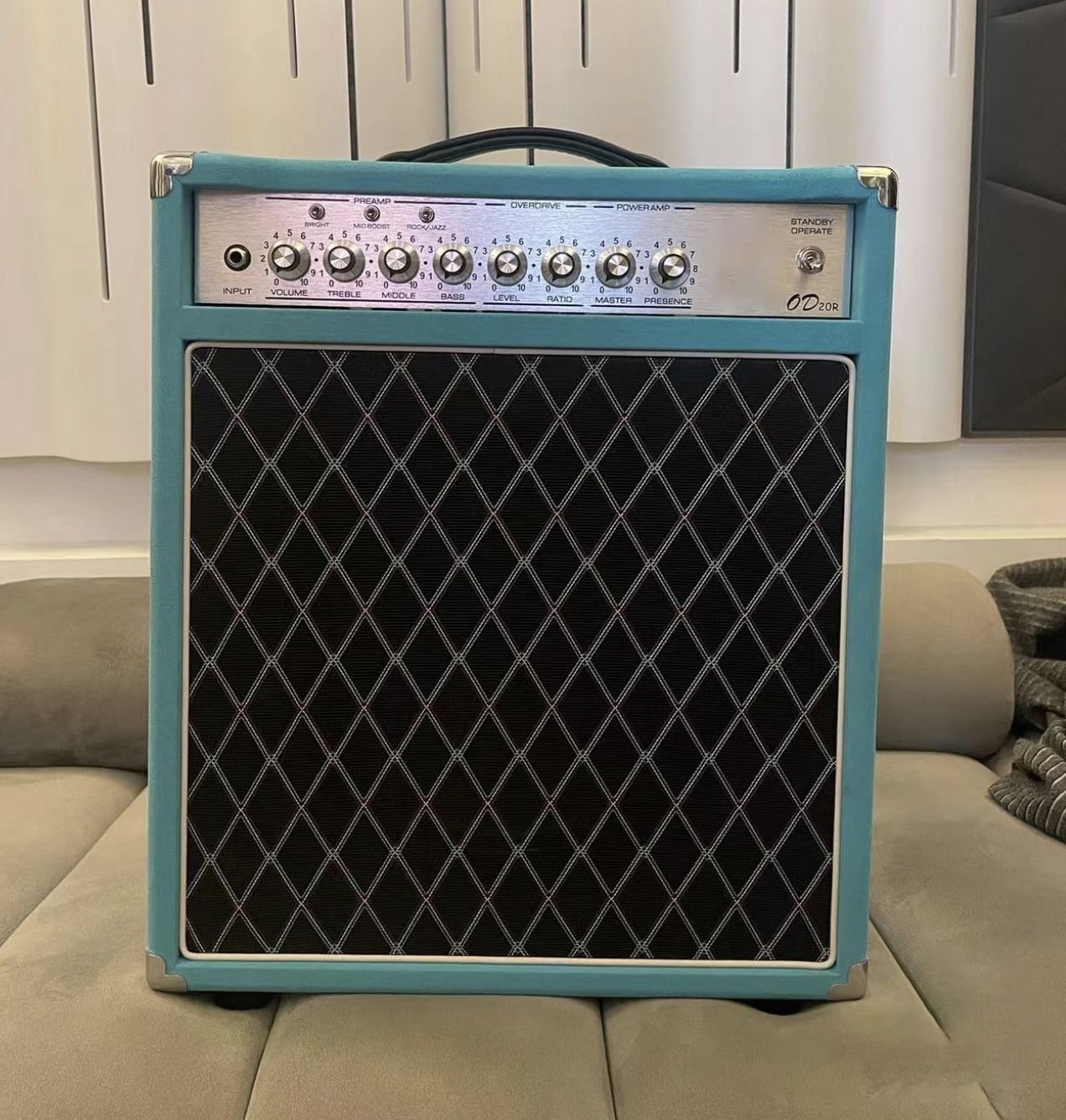 Custom Grand Handwired Overdrive Reverb 20 Watt 1x12 Combo Purple Suede 2 X EL84 3 X 12ax7 JJ Tubes