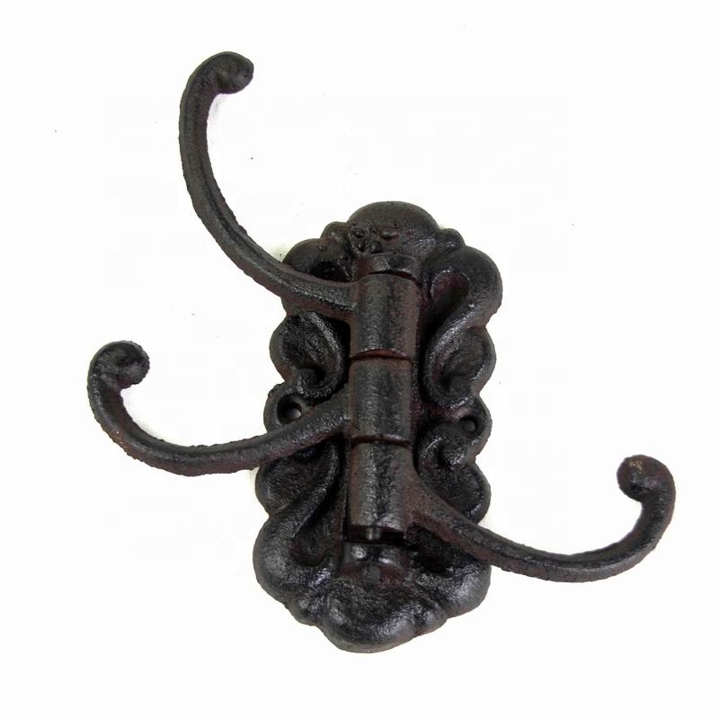 Vintage Black Iron Hooks Cast Iron Crafts For Entryway