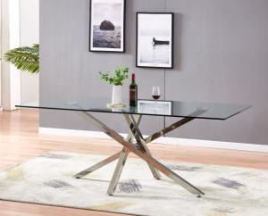 China Modern Elegantly Tempered Glass Square 50KGS 76cm Stylish Dining Table wholesale