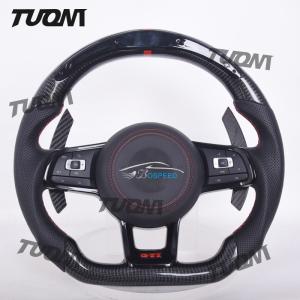 China Ergonomic VW Carbon Fiber Flat Bottom Steering Wheel wholesale