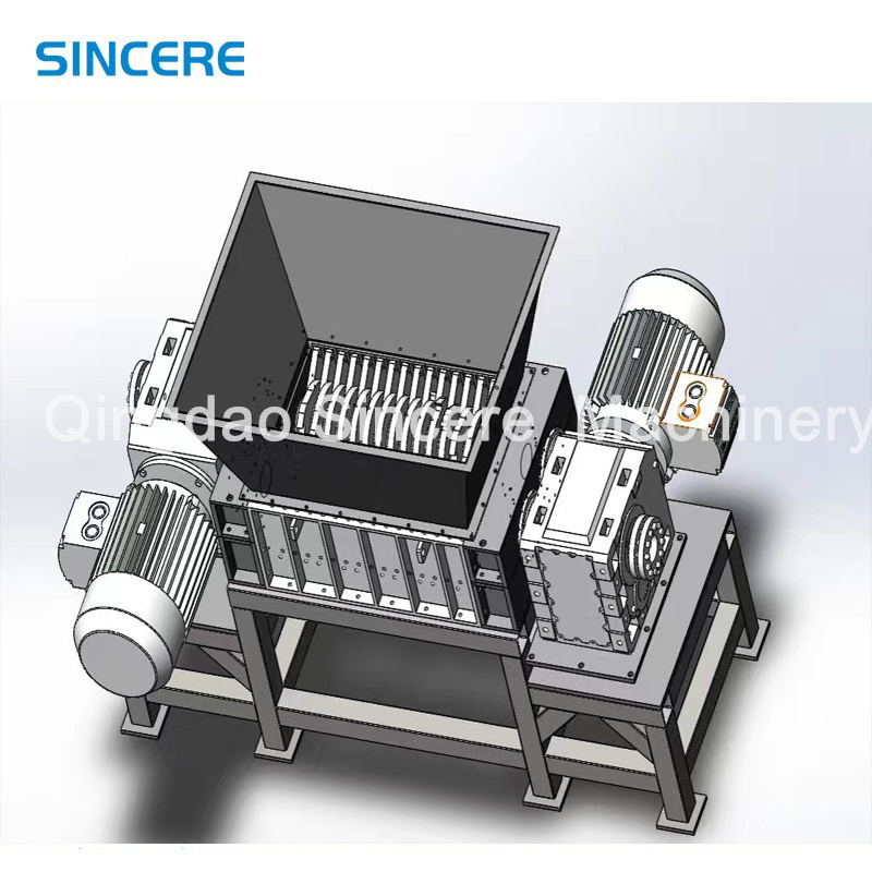OEM Plastic Auxiliary Equipment Shredder Crusher Machine For Pipe Sheet Bottles Shoes Textile