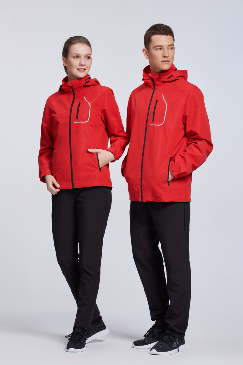 Spring Autumn Men Sports Windbreaker Sportswear Unisex With Hood Detachable Windproof Jacket