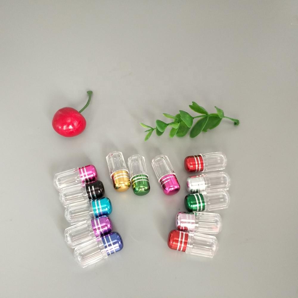 Hexagonal Single Pill Container 13mm 2ml Clear Empty Capsules