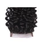 Natural Hair Skin Malaysian Curly Closure 4"x4" for Black Ladies Human Hair Lace