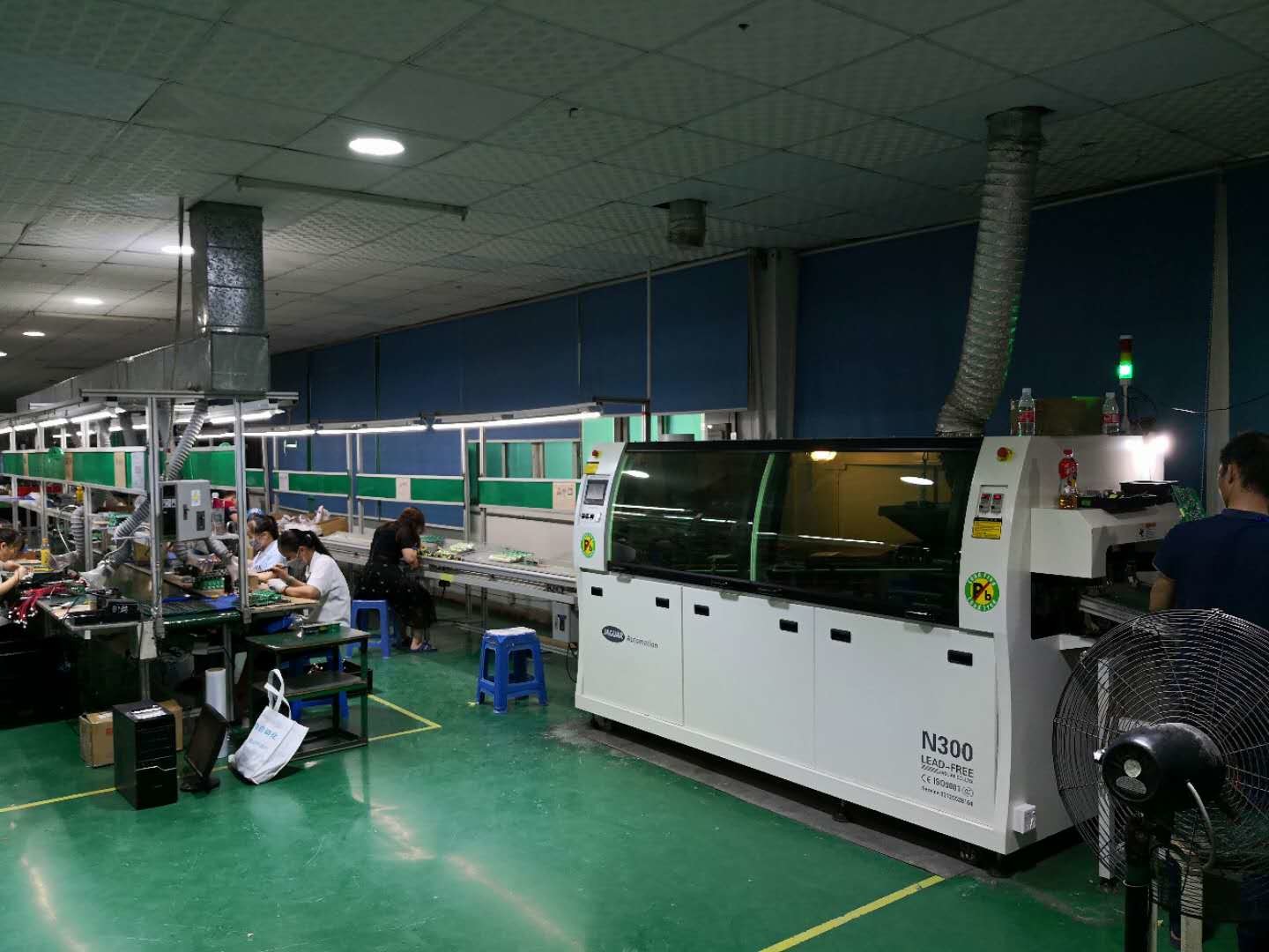 Dual Wave Automatic Pcb Soldering Machine , Powerful Reflow Soldering Machine